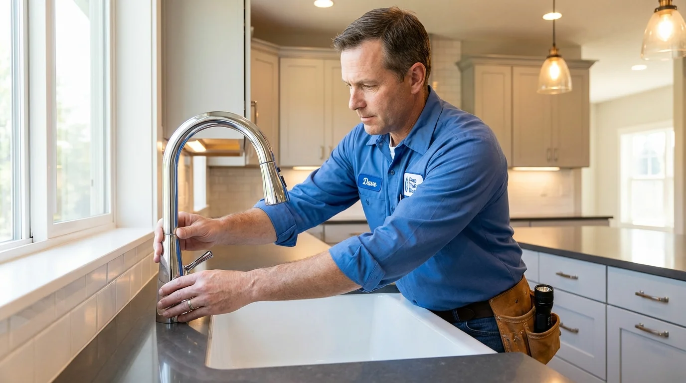 Kitchen faucet installation by Johns Plumbing LLC in Chualar